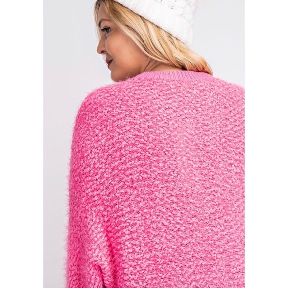 Barbie Pink Textured Popcorn Knit Plush Sweeter - Picture 8 of 10